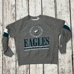 Women's Philadelphia Eagles NFL Football Sports Crewneck Sweatshirt